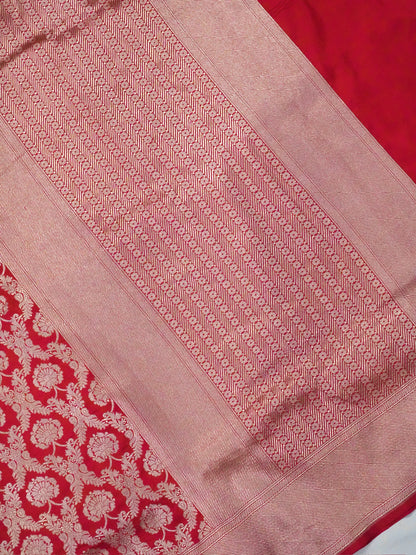 VIRASAT 203B: Pure Handloom Royal Red Silk Saree – A Celebrity Choice