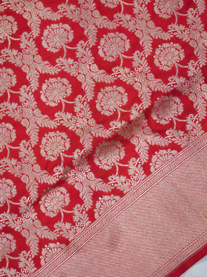 VIRASAT 203B: Pure Handloom Royal Red Silk Saree – A Celebrity Choice