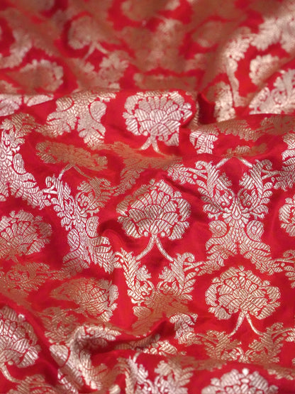 VIRASAT 203B: Pure Handloom Royal Red Silk Saree – A Celebrity Choice