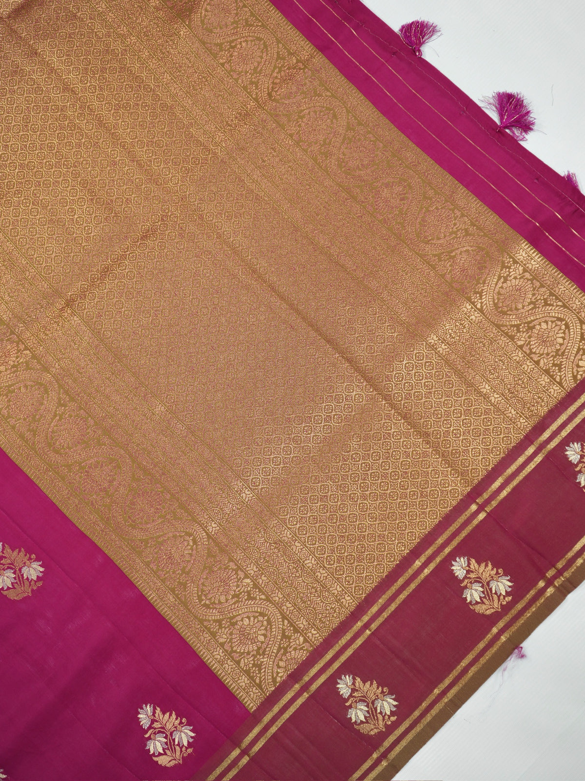 UTSAV BANARAS 494: Wine Purple Banarasi Soft Silk Meenakari Zari Saree