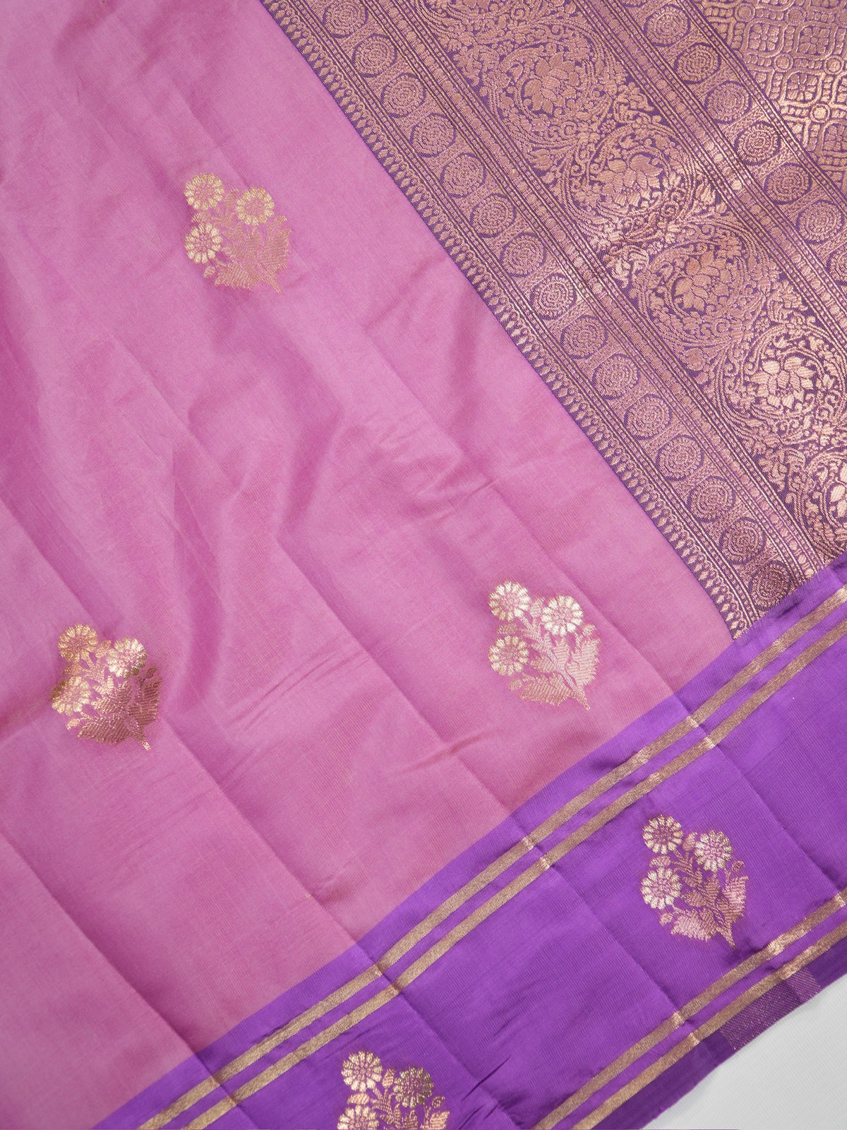 UTSAV BANARAS 498: Move Purple Tone Banarasi Soft Silk Meenakari Zari Saree