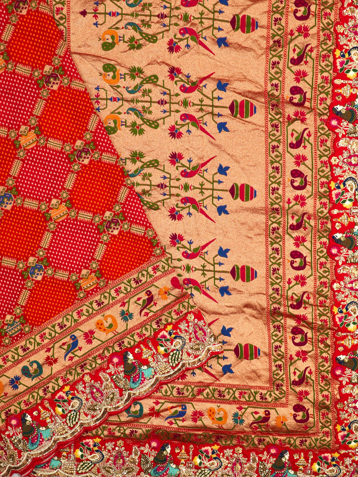 Karwa Chauth Special – Chatak Red Gajji Silk Saree