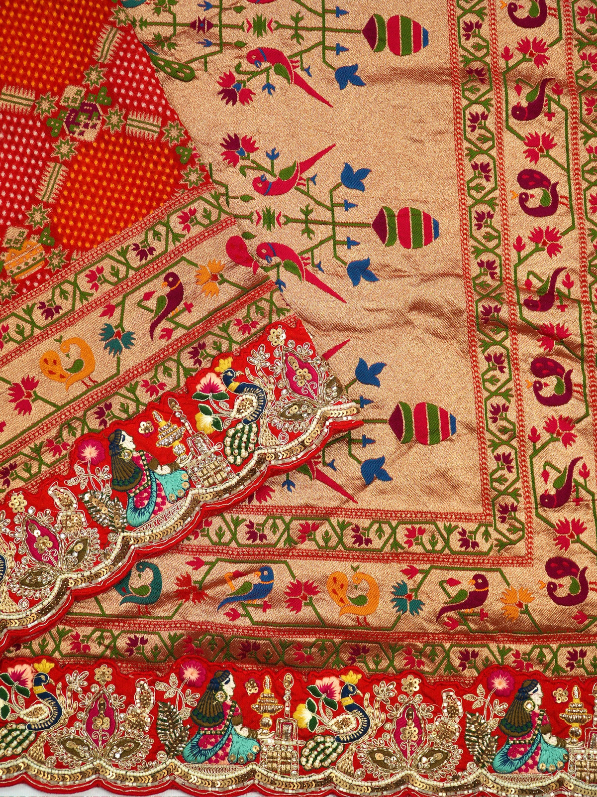 Karwa Chauth Special – Chatak Red Gajji Silk Saree