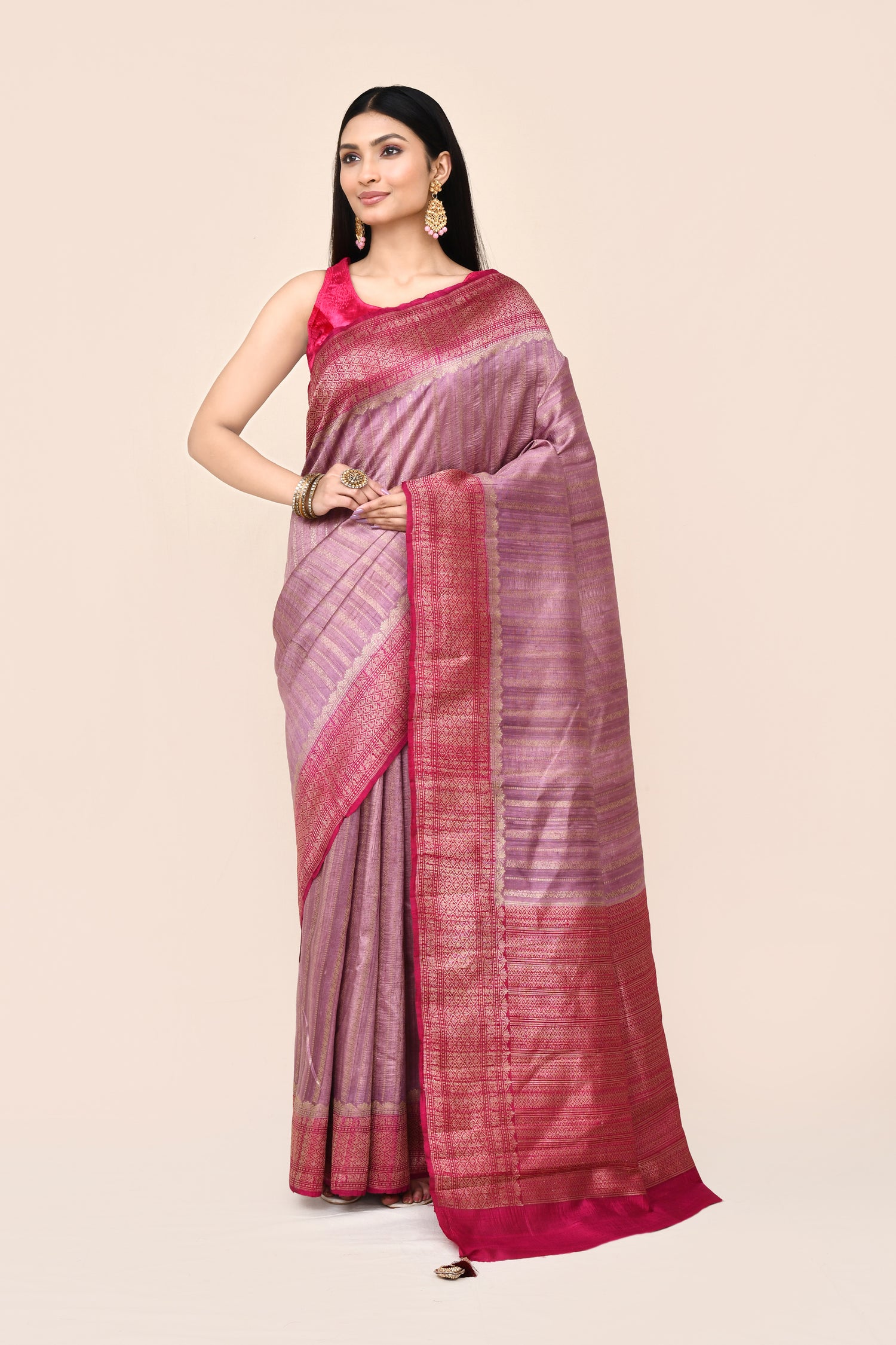 "SILK BANARAS 069" Pure Dupion Silk Saree
