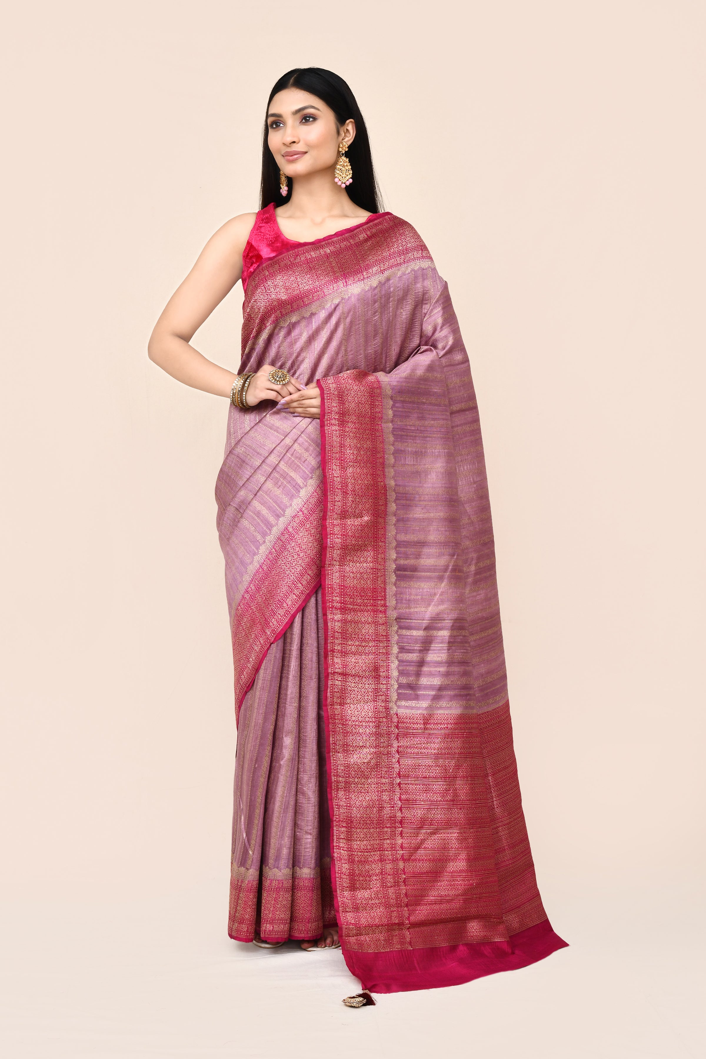 "SILK BANARAS 069" Pure Dupion Silk Saree
