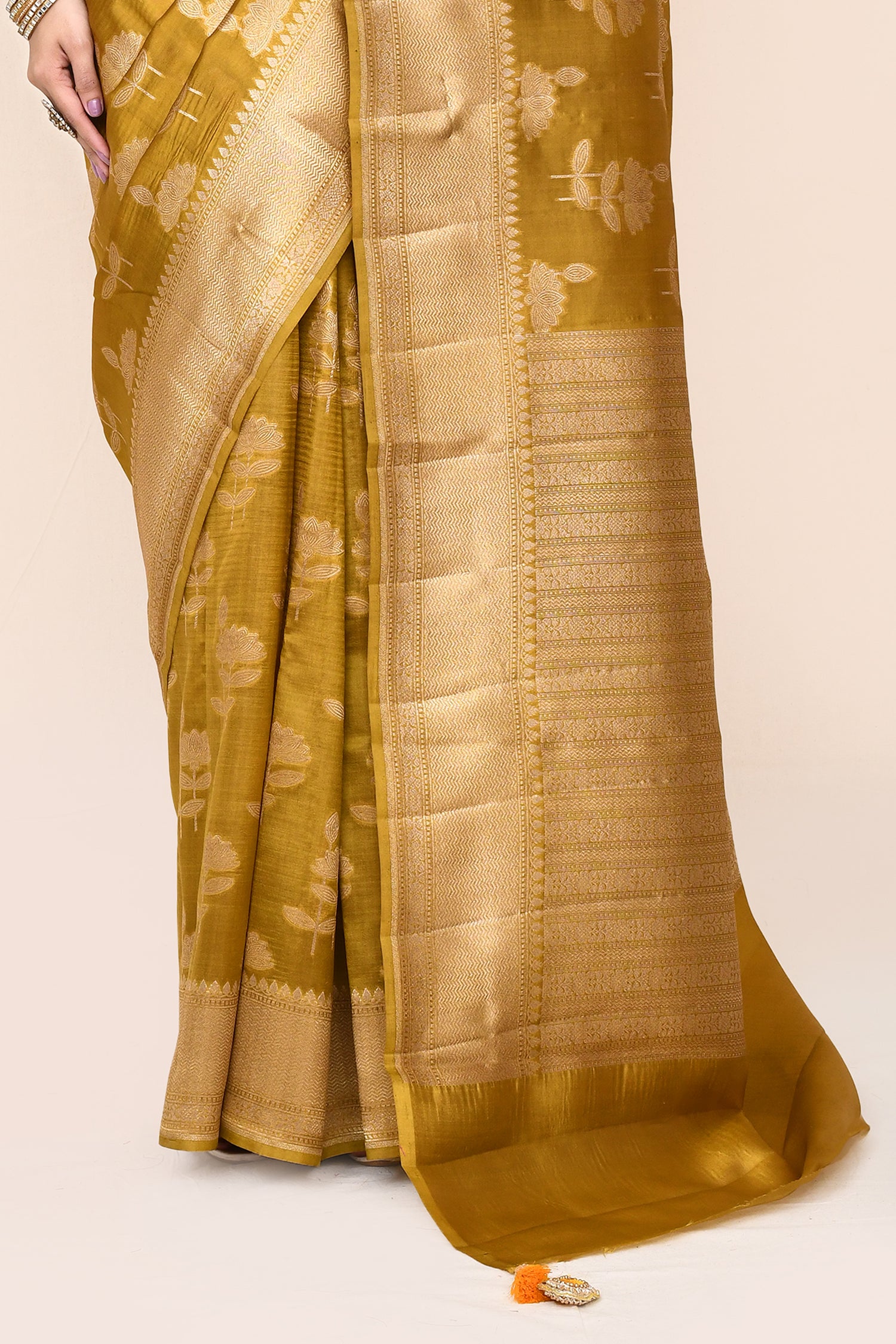 "SILK BANARAS 060" Pure Handloom Banarasi Dupion Silk Saree