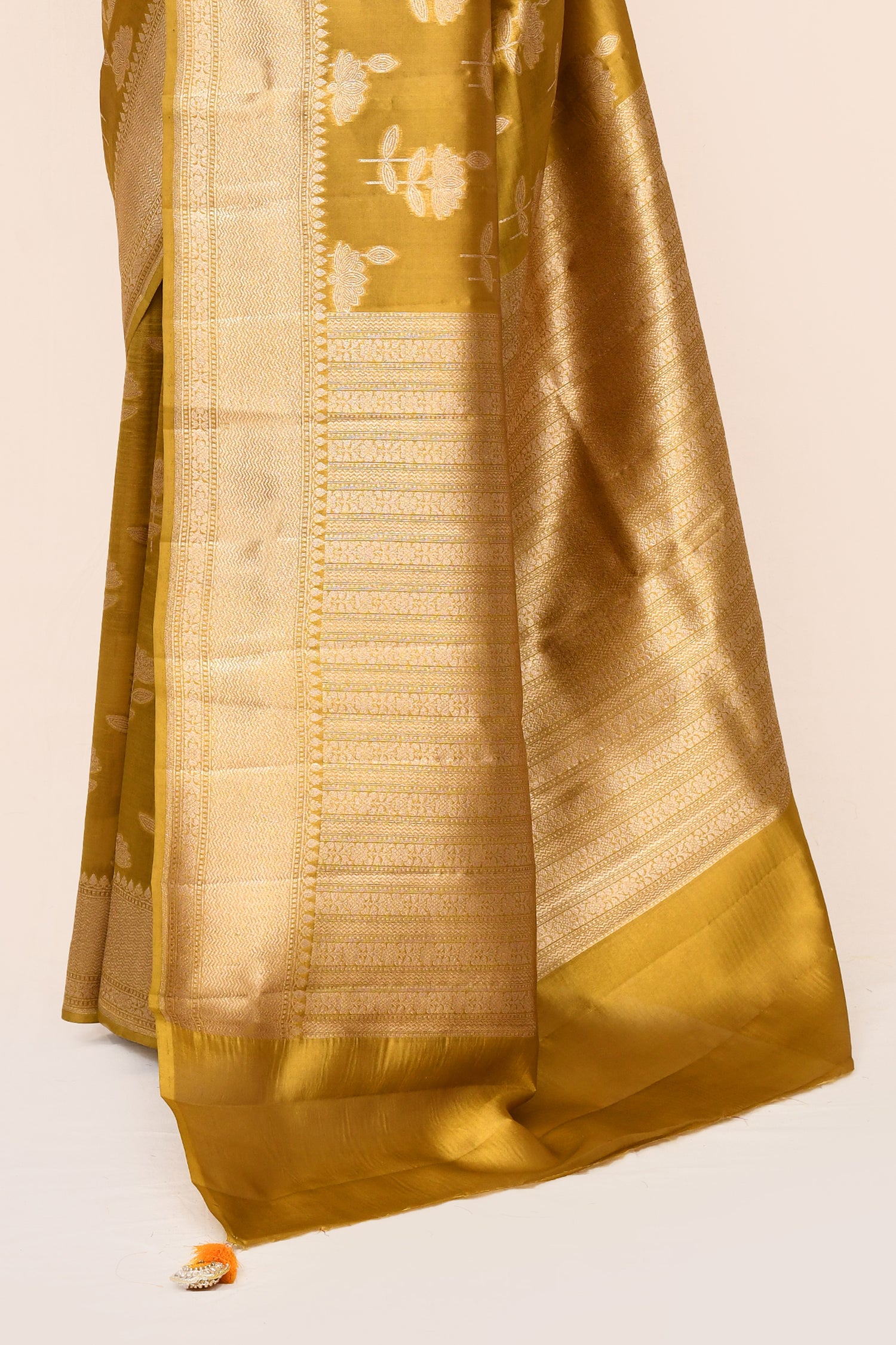 "SILK BANARAS 060" Pure Handloom Banarasi Dupion Silk Saree