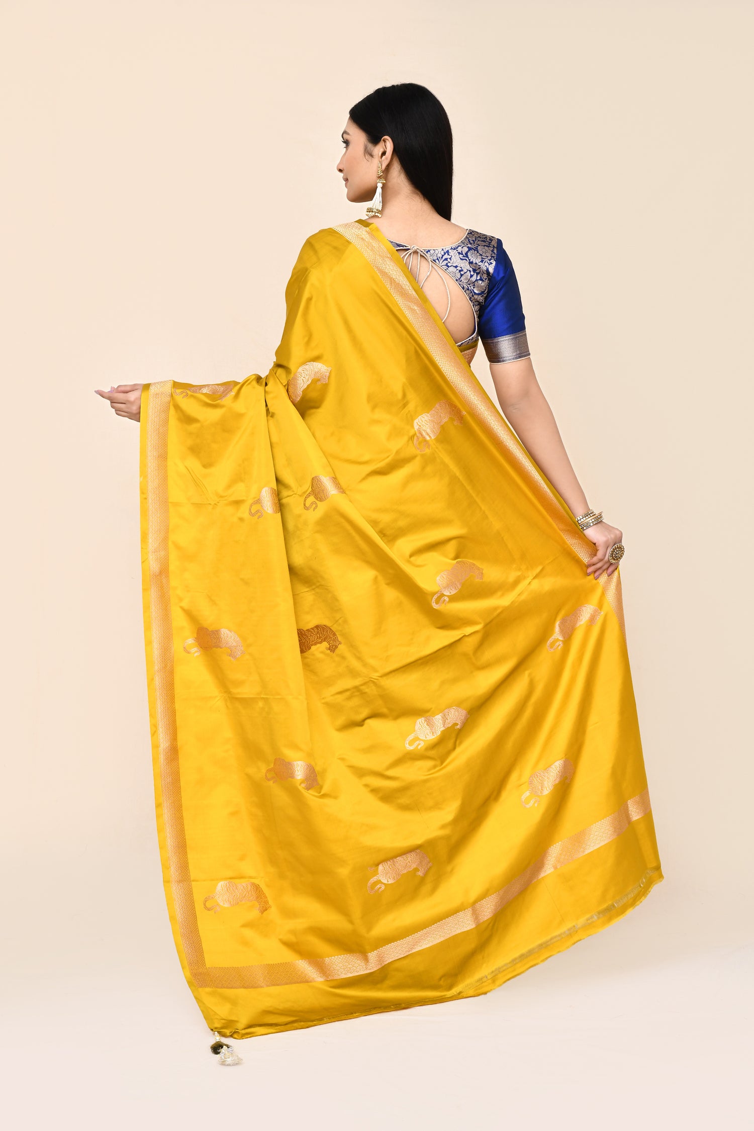 "VIRASAT 189"  Handloom Pure Katan Silk Saree