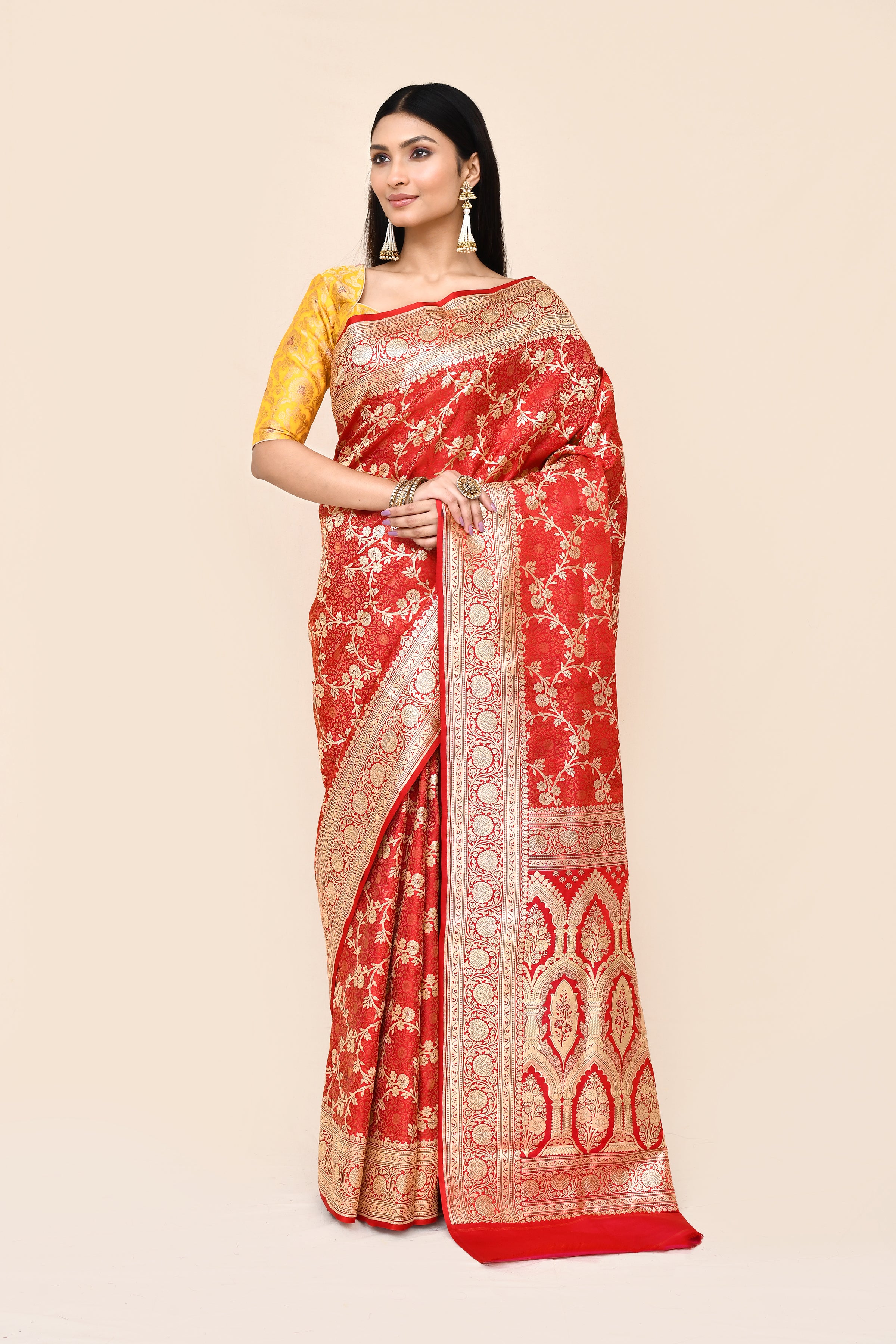 "VIRASAT 020" Pure Banaras Bridal Tanchui Silk Saree