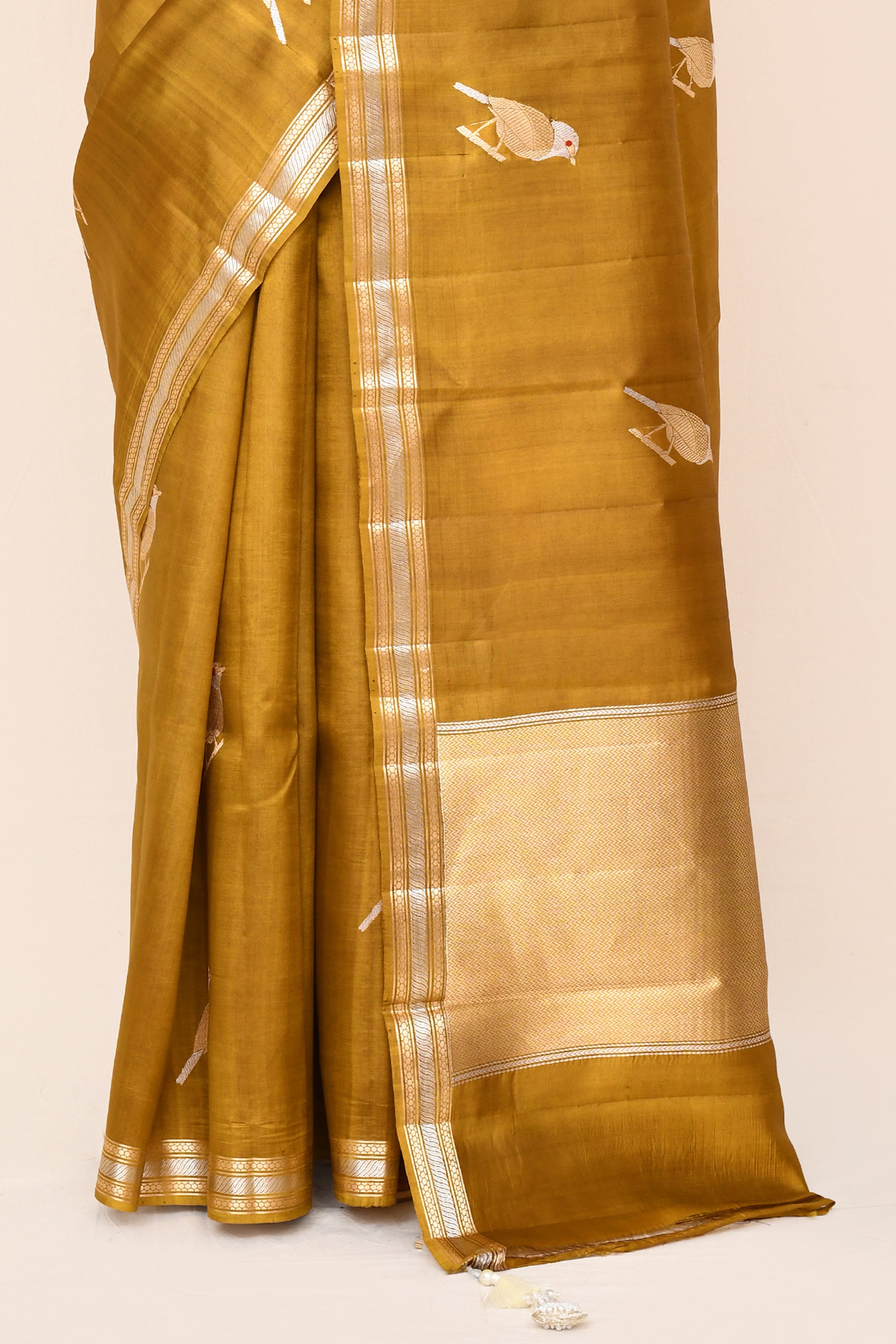 "SILK BANARAS 066" Pure Katan Silk Saree
