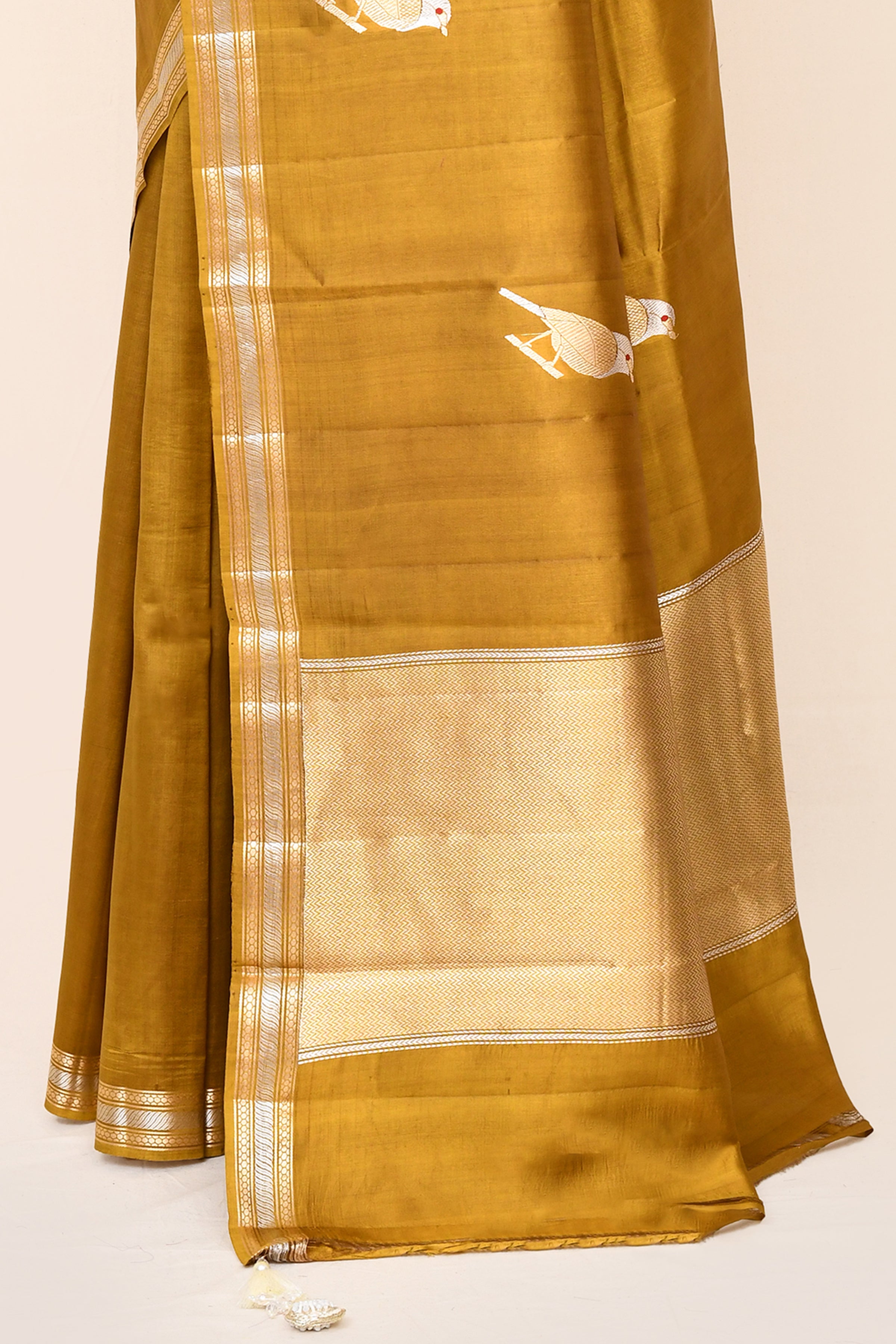 "SILK BANARAS 066" Pure Katan Silk Saree