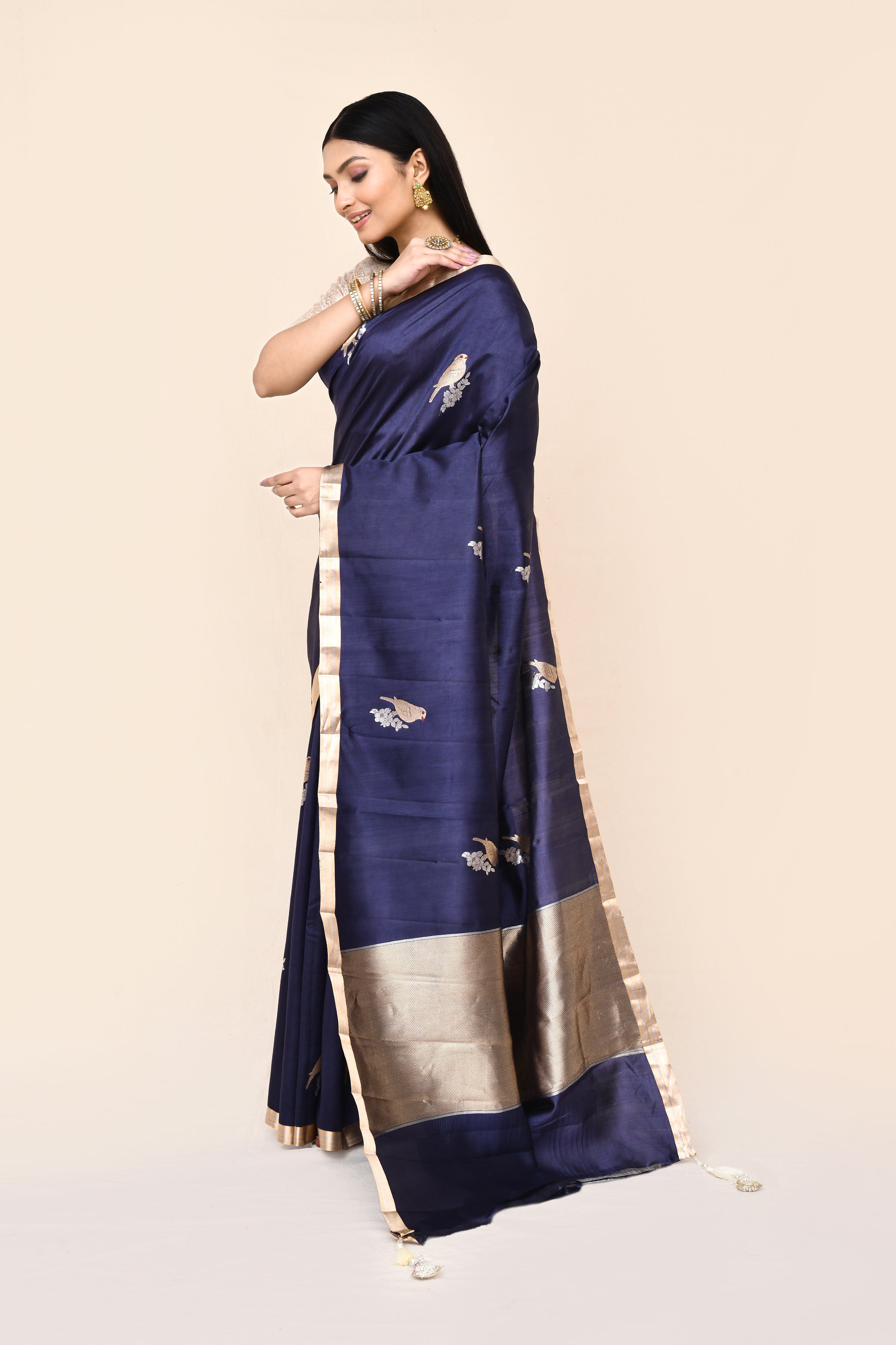 "SILK BANARAS 065" Pure Handloom Katan Silk Saree