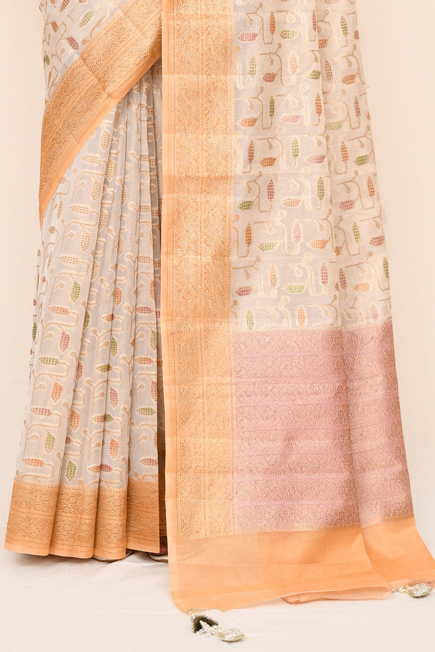 "SILK BANARAS 068" Pure Banarasi Silk Tissue Saree