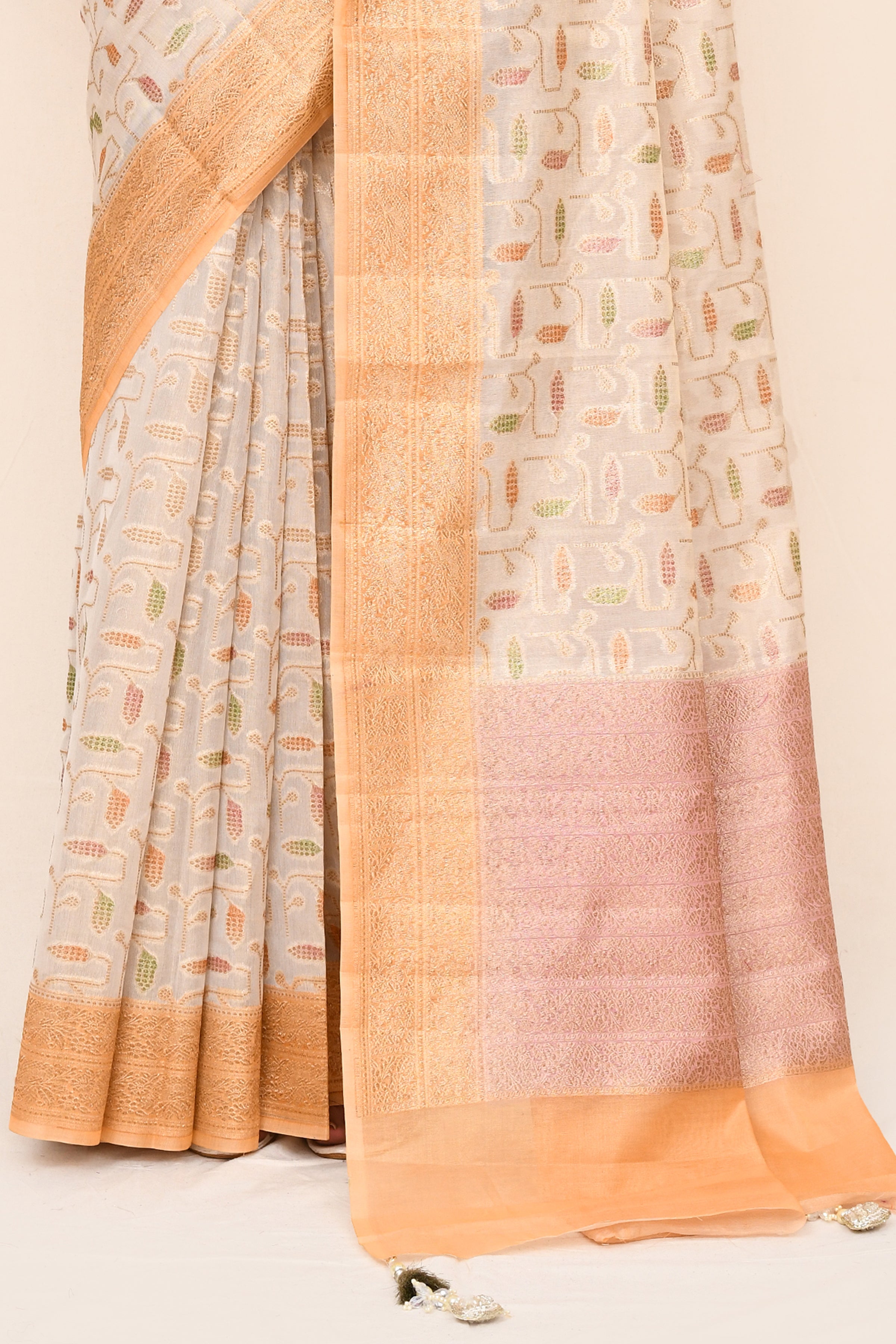 "SILK BANARAS 068" Pure Banarasi Silk Tissue Saree