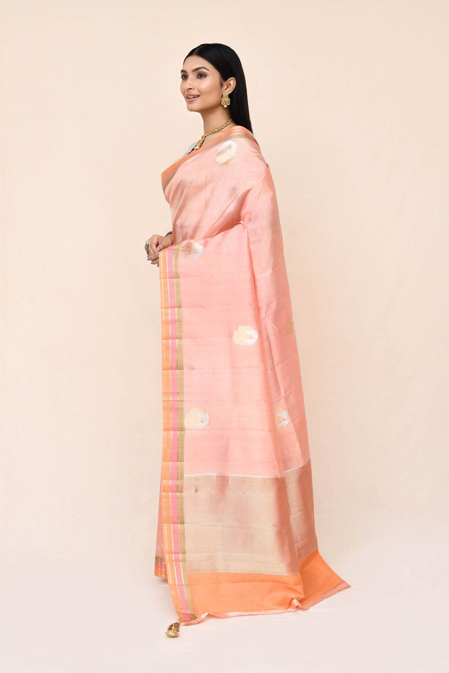 "SILK BANARAS 071" Pure Katan Silk Saree
