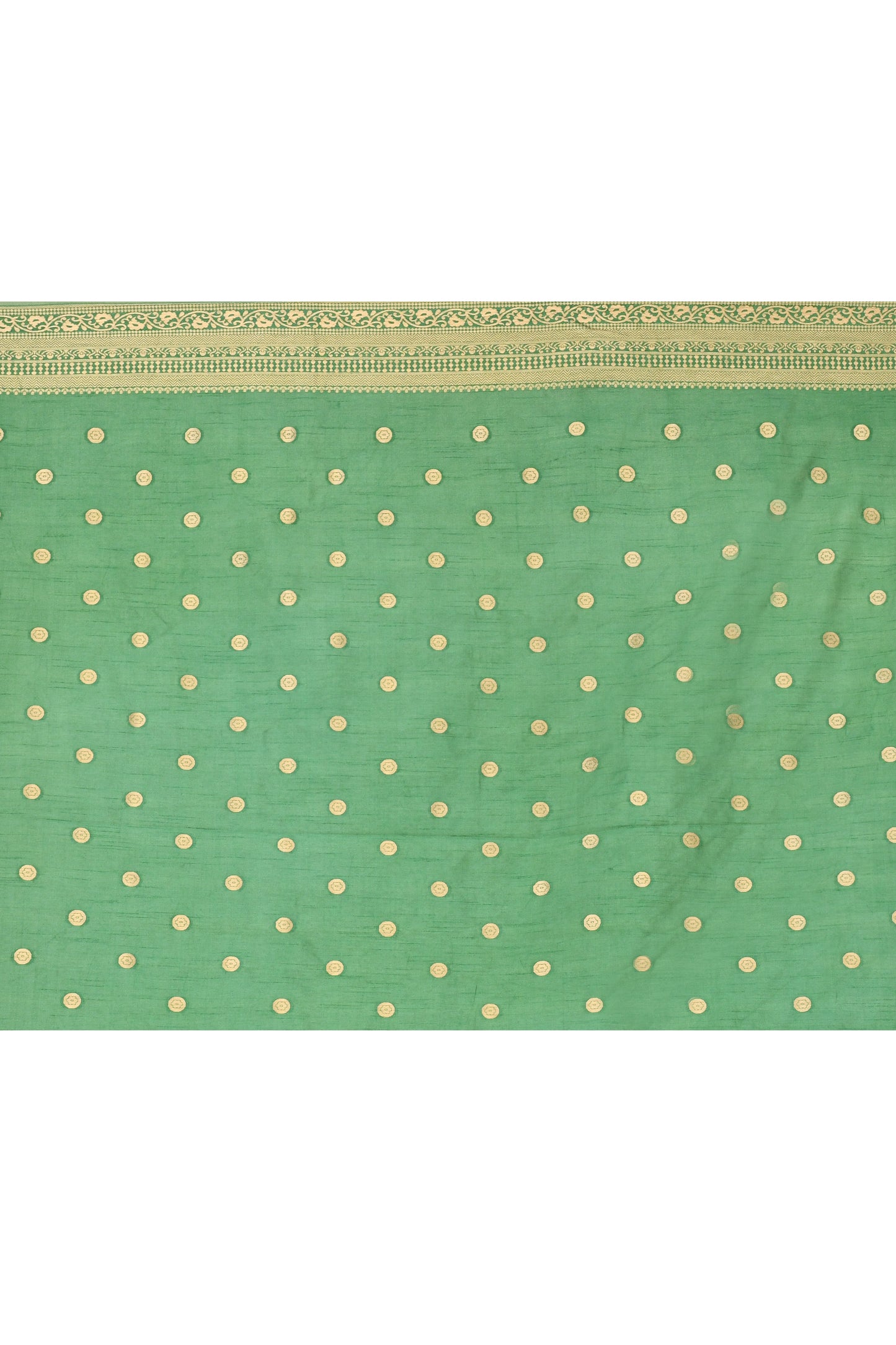 "Kamalini" Pure Green Banarasi Silk Saree