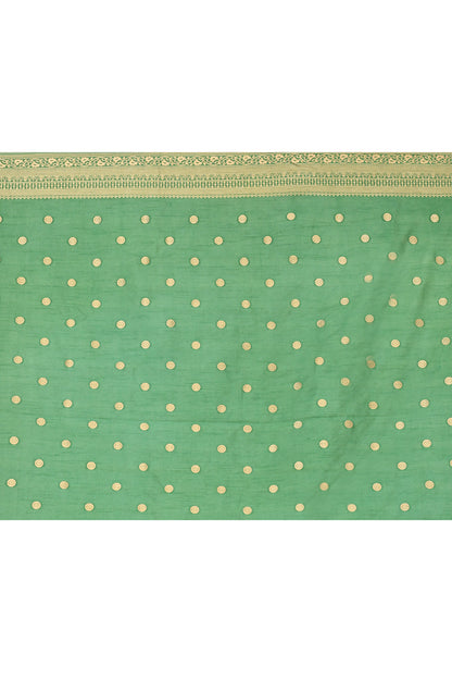 "Kamalini" Pure Green Banarasi Silk Saree
