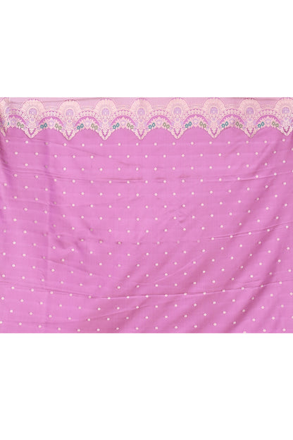 "Nabhisundari" Lavender Banarasi Katan Silk Saree