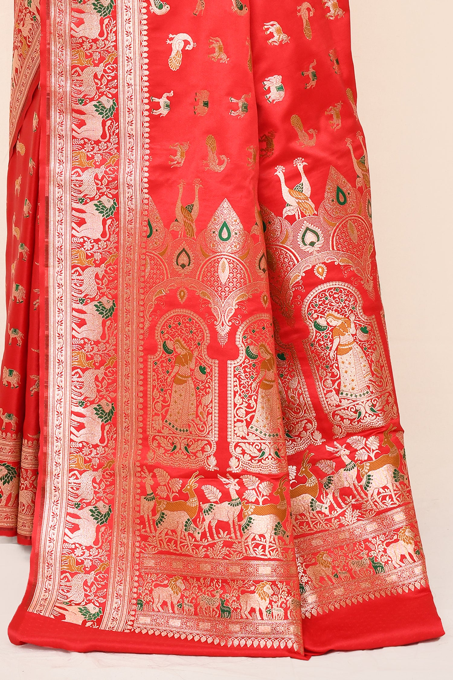 "WAAH BANARAS 043" Pure Banarasi Handloom Figure Work Saree