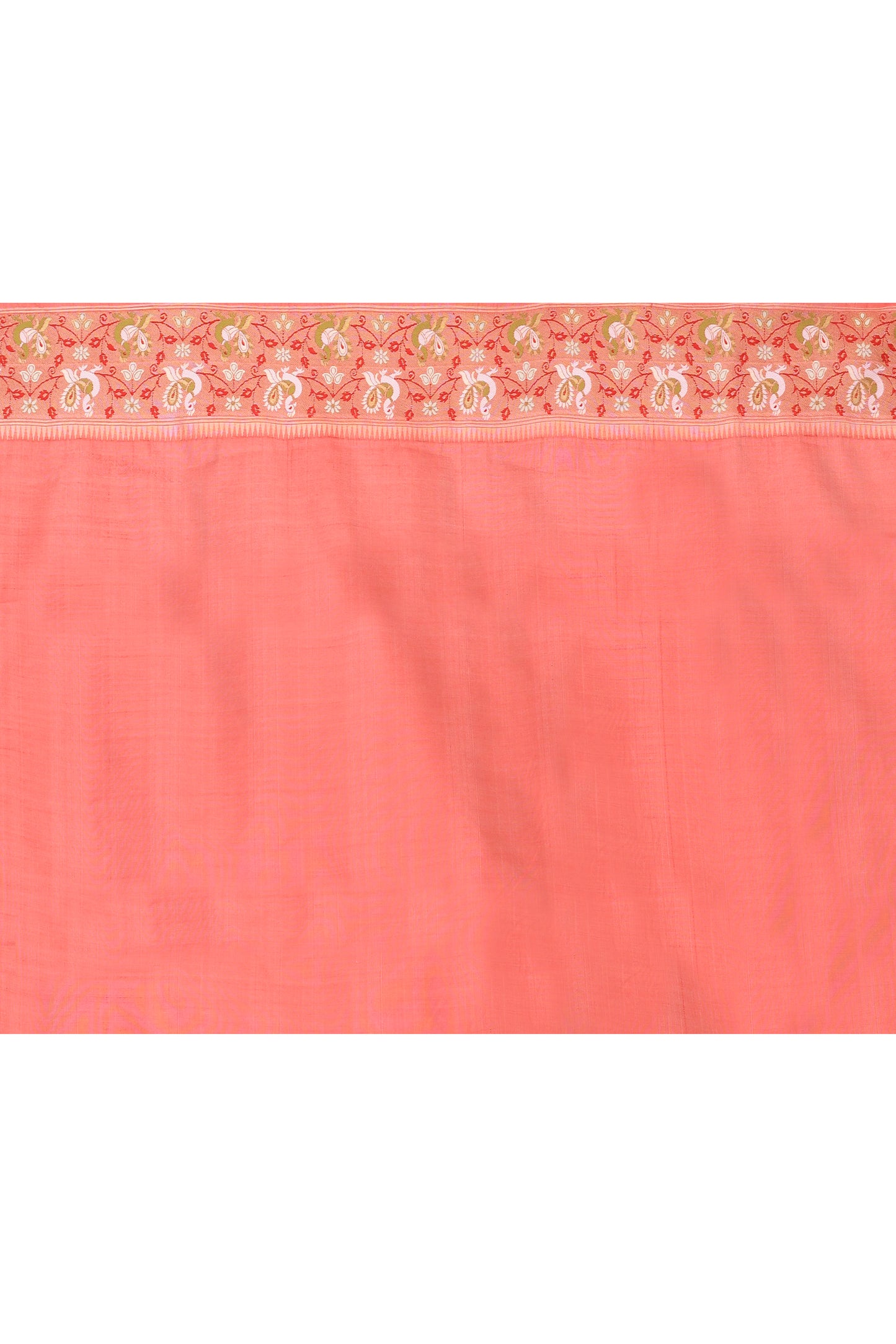 "Tantrip" Cream Banarasi Tanchoi Silk Saree