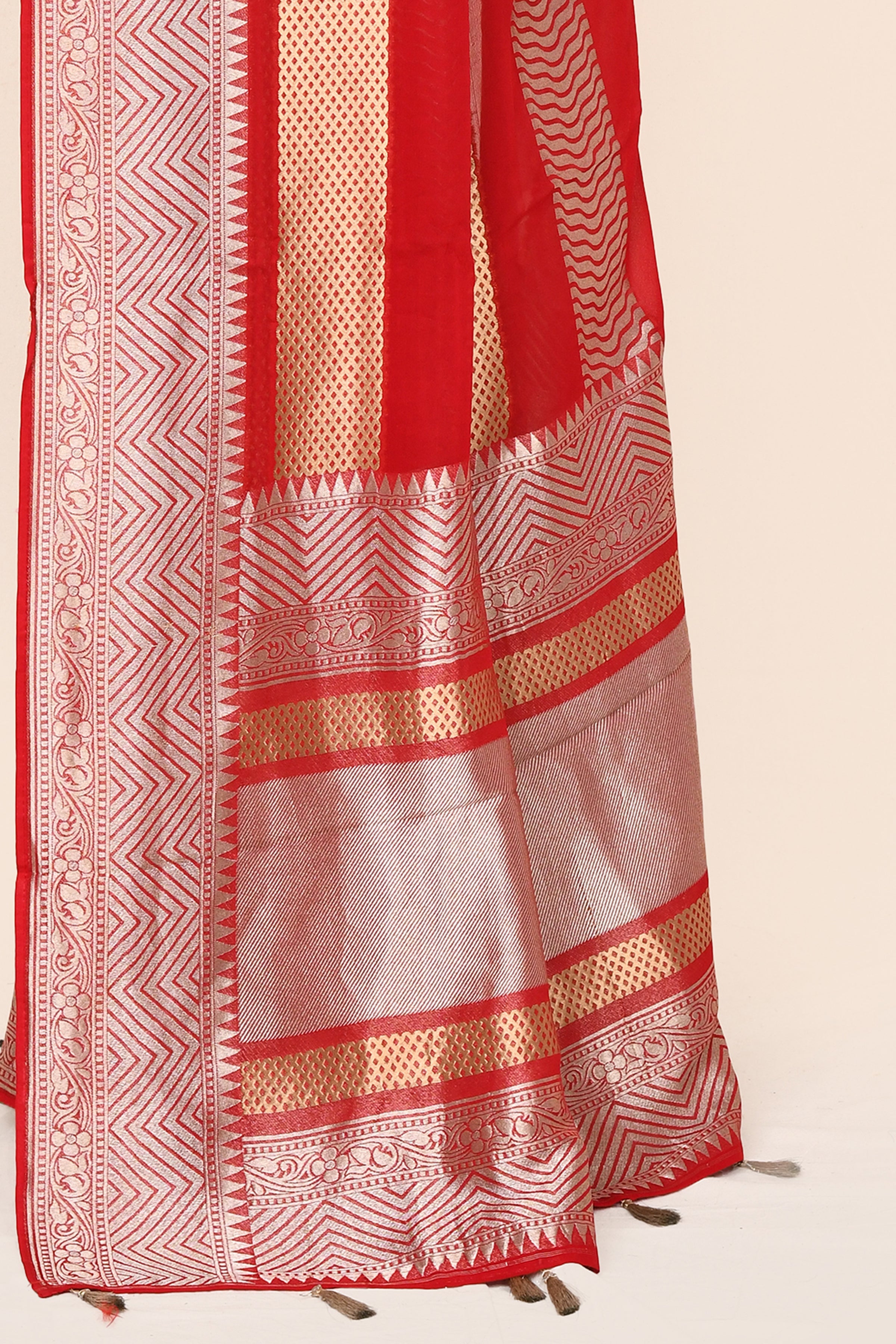 "WAAH BANARAS 047" Handloom Varsha Georgette Saree