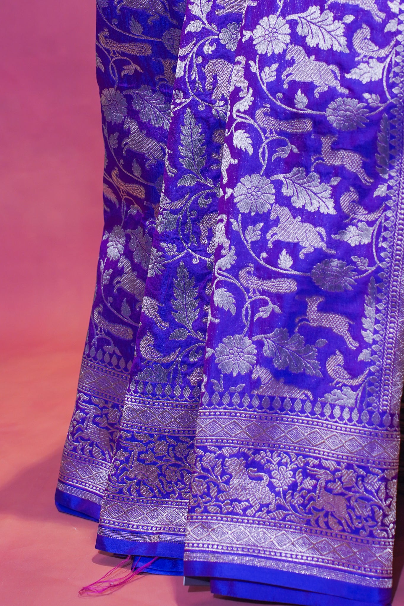 "VIRASAT 266" Banarasi Pure Silk Upadaa Real Jaal Shikargah Saree