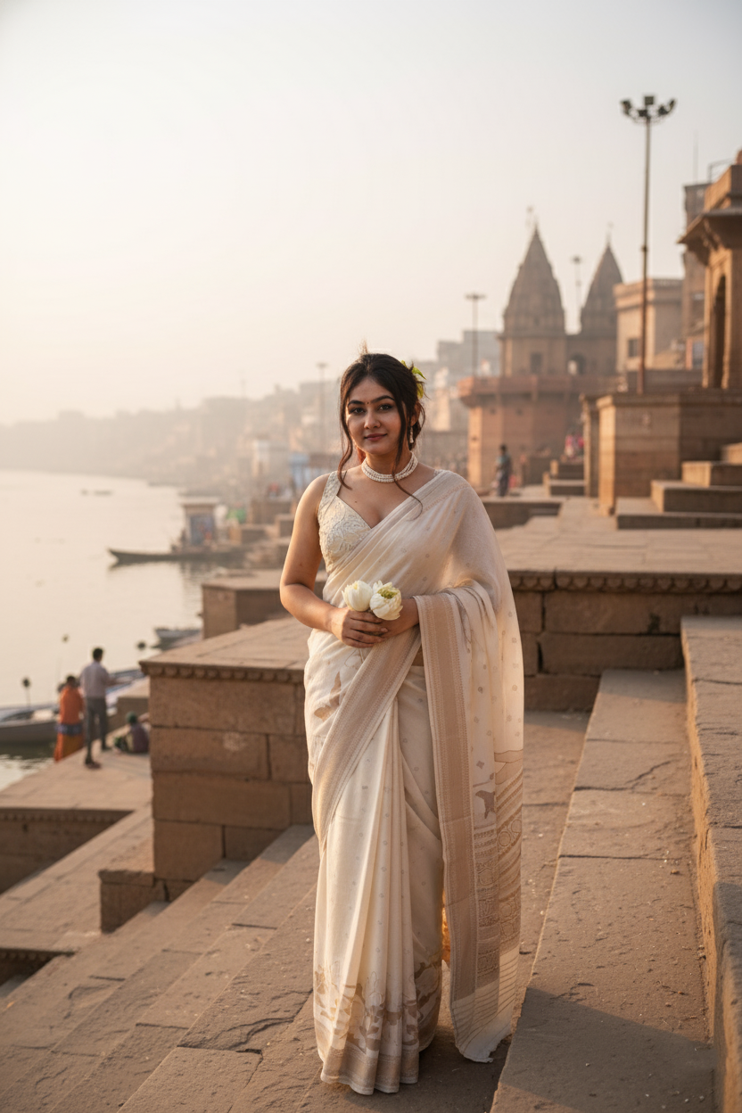 "Virasat 274" Banarasi Pashmina Silk Saree Meenakari With Kadwa Work (Customized Color)