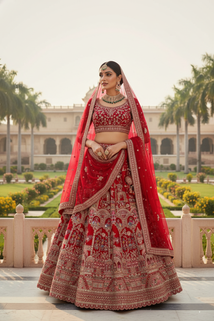 "Mansi 069" Banarasi Sequence AD Work Silk Lehenga