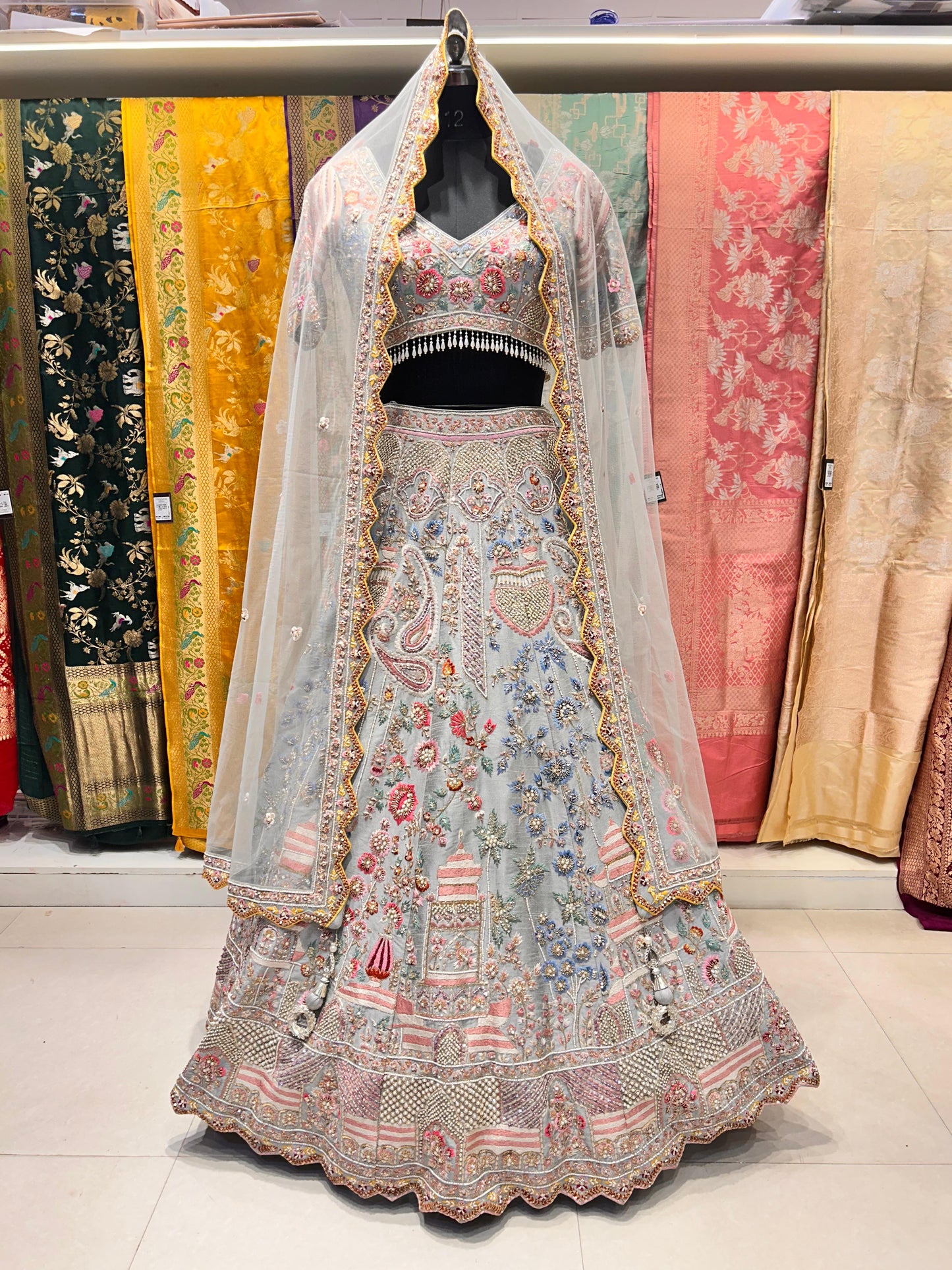 Exquisite Doctor Color Anamika Khanna Thread Work Lehenga