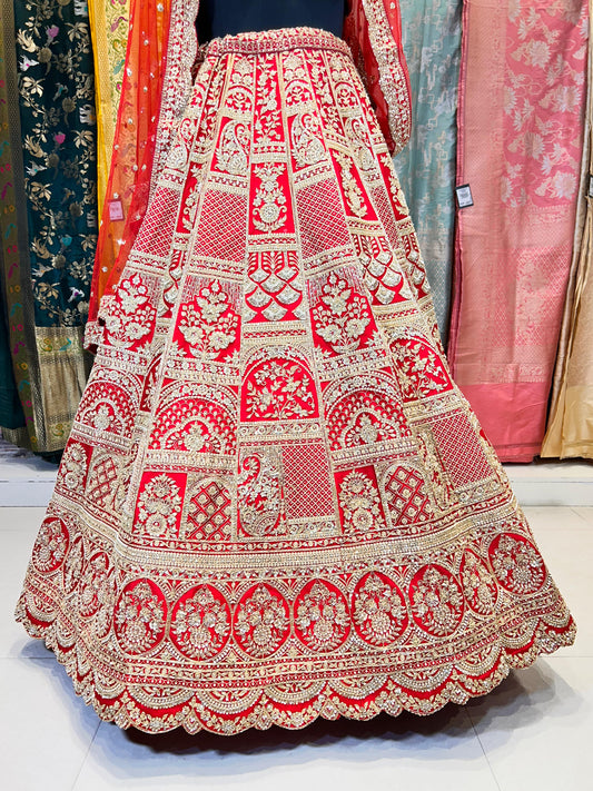 Elegant Rahul Mishra Hand Embroidery Lehenga