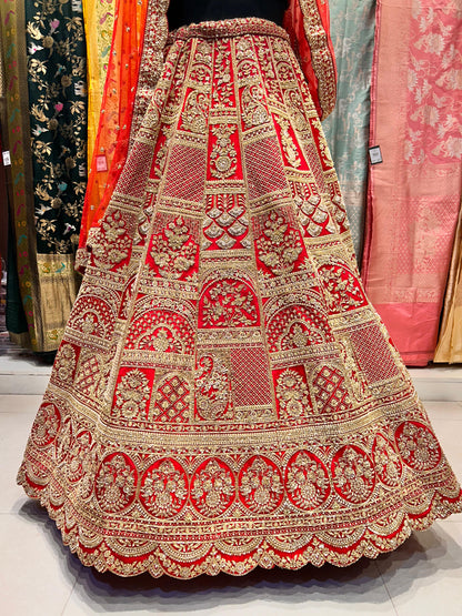 Elegant Rahul Mishra Hand Embroidery Lehenga