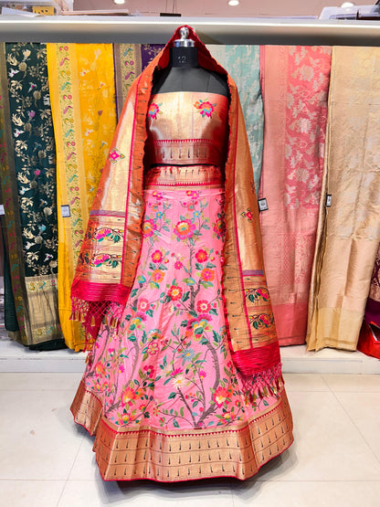 Regal Paithani Silk Meenakari Banarasi Lehenga