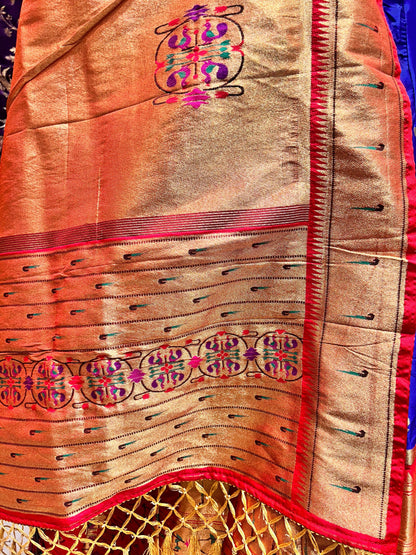 Opulent Paithani Silk Lehenga with Brocade Dupatta