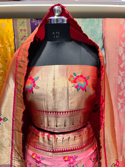 Regal Paithani Silk Meenakari Banarasi Lehenga