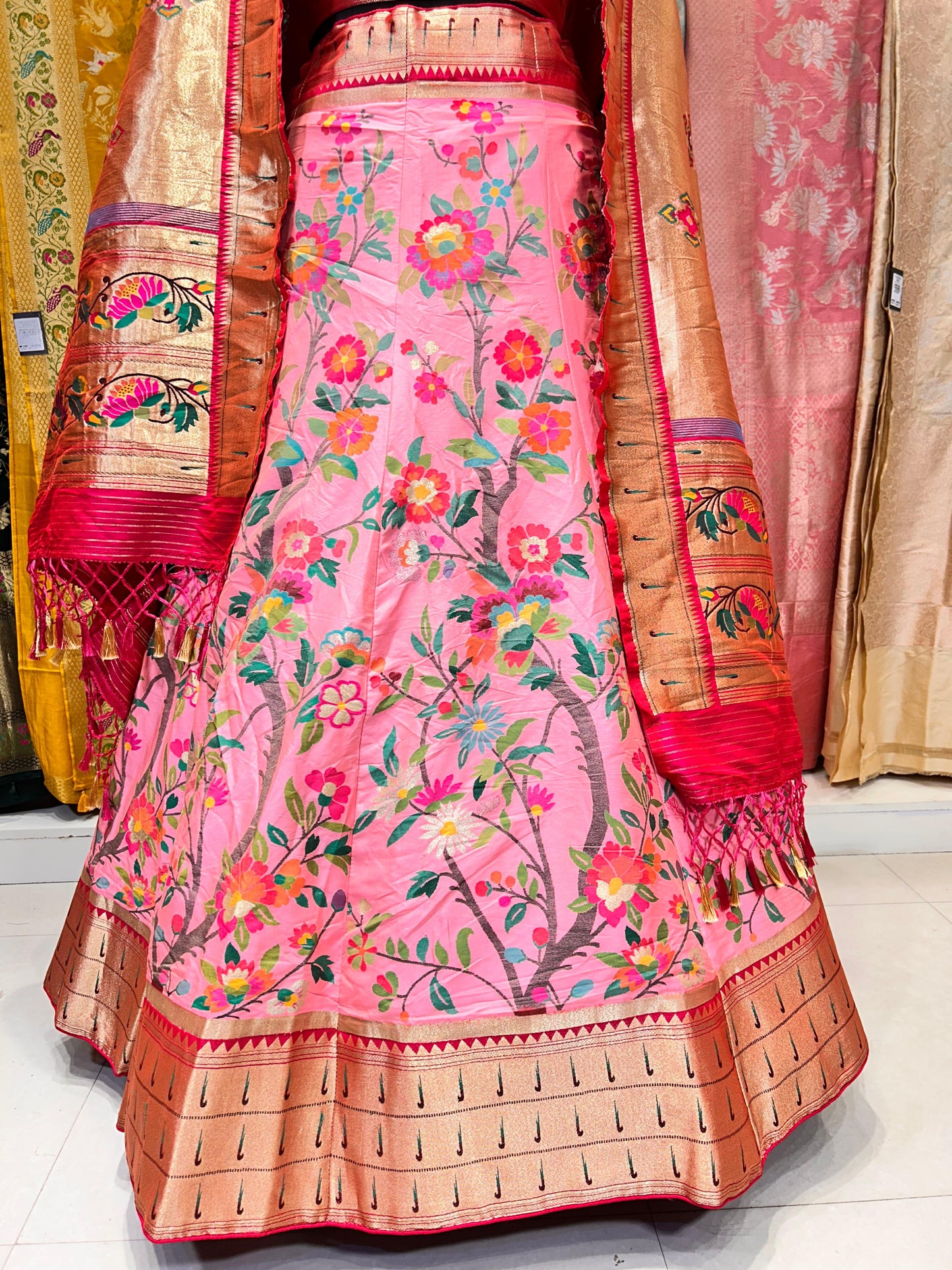 Regal Paithani Silk Meenakari Banarasi Lehenga