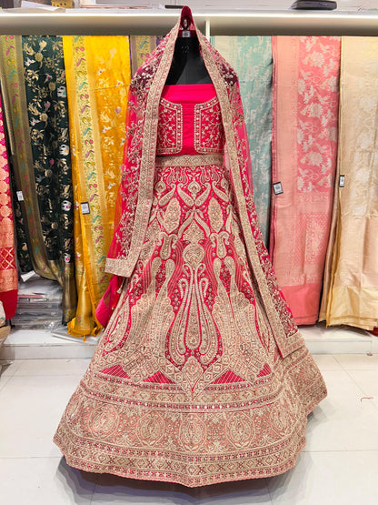 Opulent Mughal Zardozi Lehenga