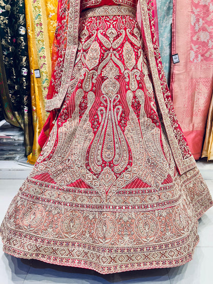 Opulent Mughal Zardozi Lehenga