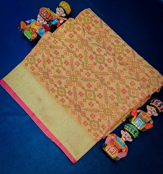 Banarasi Masaru Silk Saree with Tested Zari and Twisted Yarn