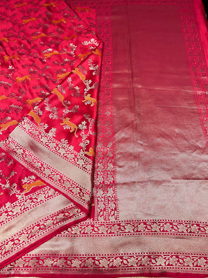 Banarasi Masaru Silk Saree with Tested Zari and Twisted Yarn