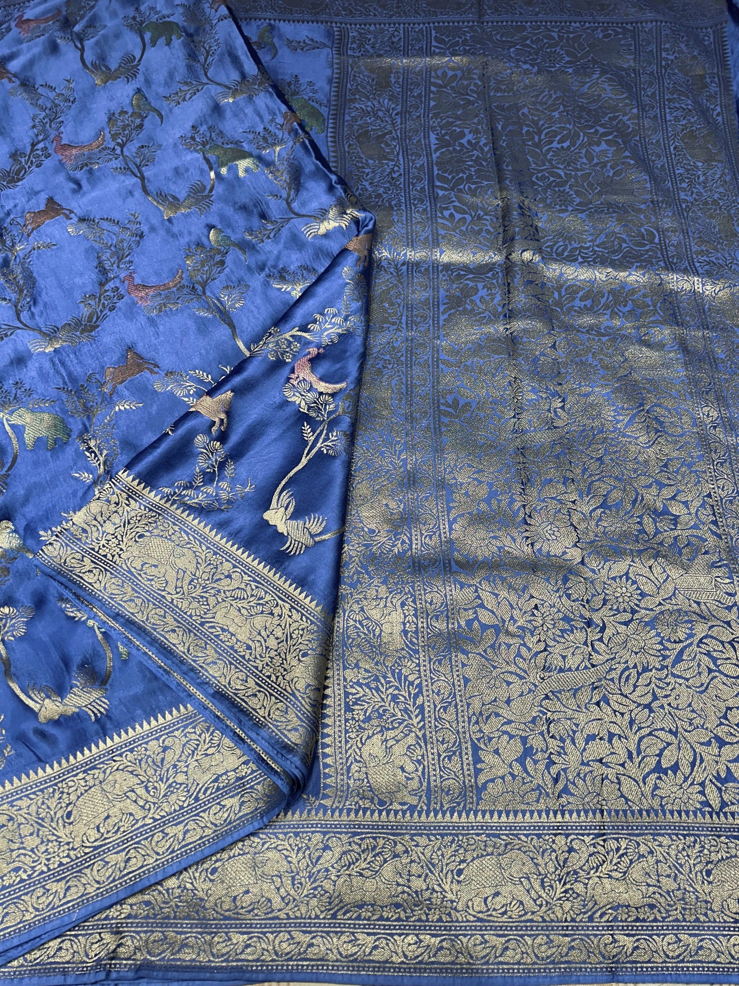 Banarasi Masaru Silk Saree with Tested Zari and Twisted Yarn