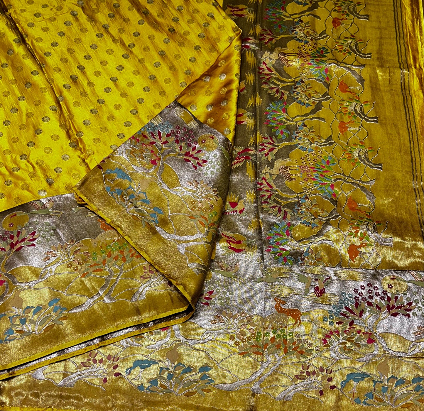 Banarasi Masaru Silk Saree with Tested Zari and Twisted Yarn