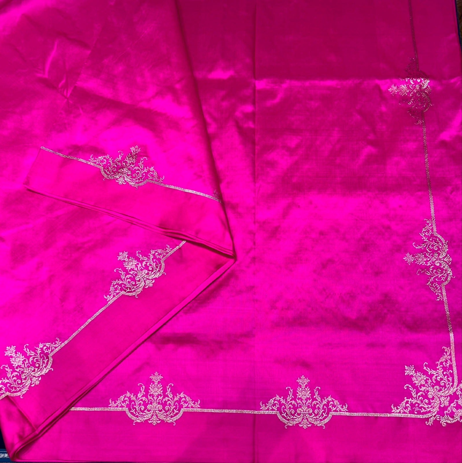 "VIRASAT 155" Pure Katan Silk Raw Mango Saree with Kadwa Work and Brocade Blouse – Silk Mark Certified