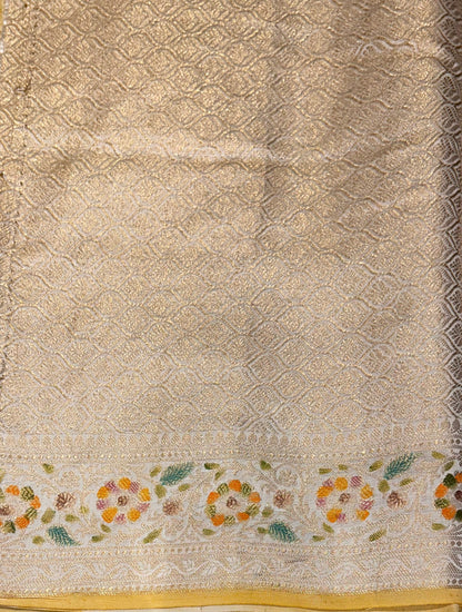 Pure Chiniya Silk Rangkat Saree with 1000-Buti – Silk Mark Certified