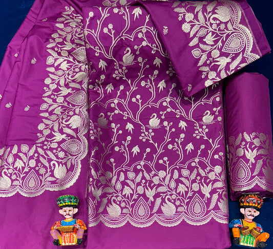 Exquisite Purple Banarasi Brocade Salwar Suit