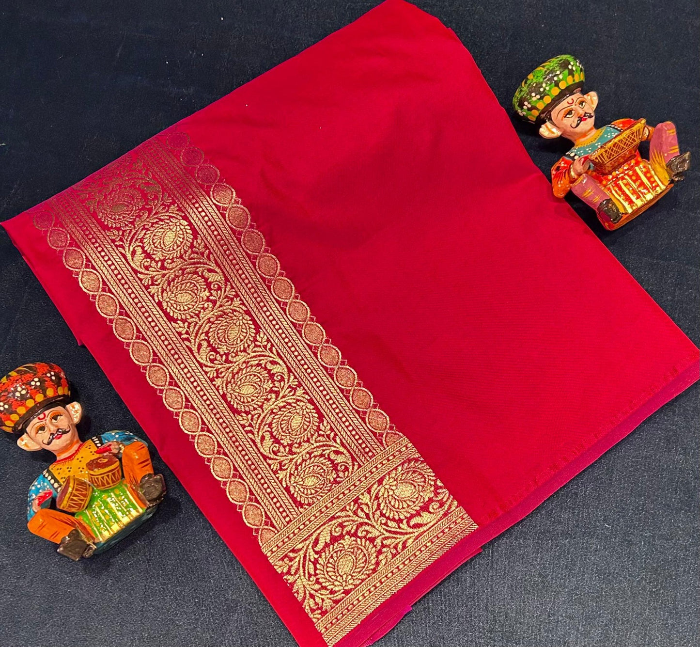 Exquisite Red Banarasi Brocade Salwar Suit