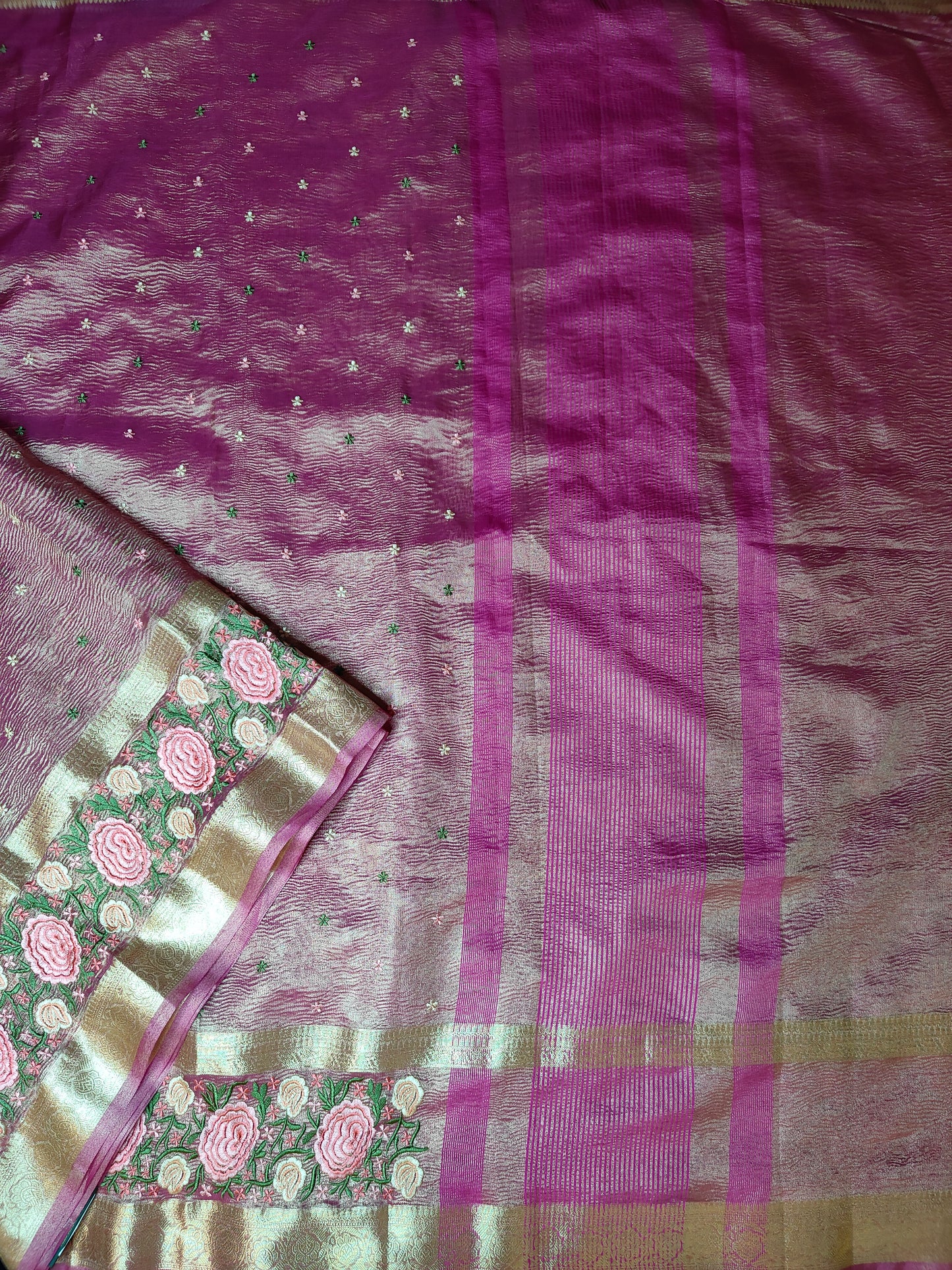 Banarasi Crush Tissue Silk Saree