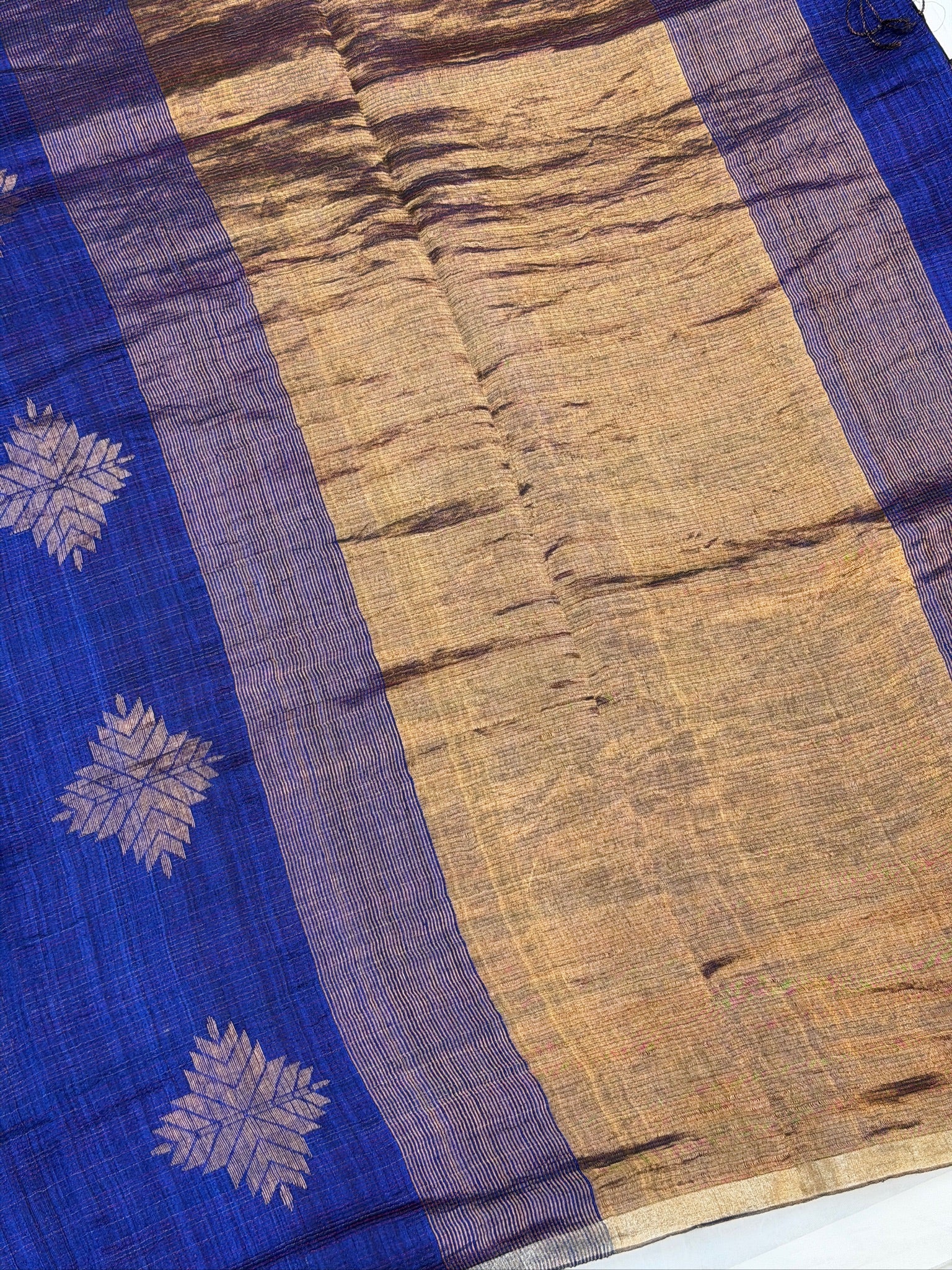 VIRASAT 352: Glitaray Royal Blue Pure Matka Silk Saree | Silk Mark Certified