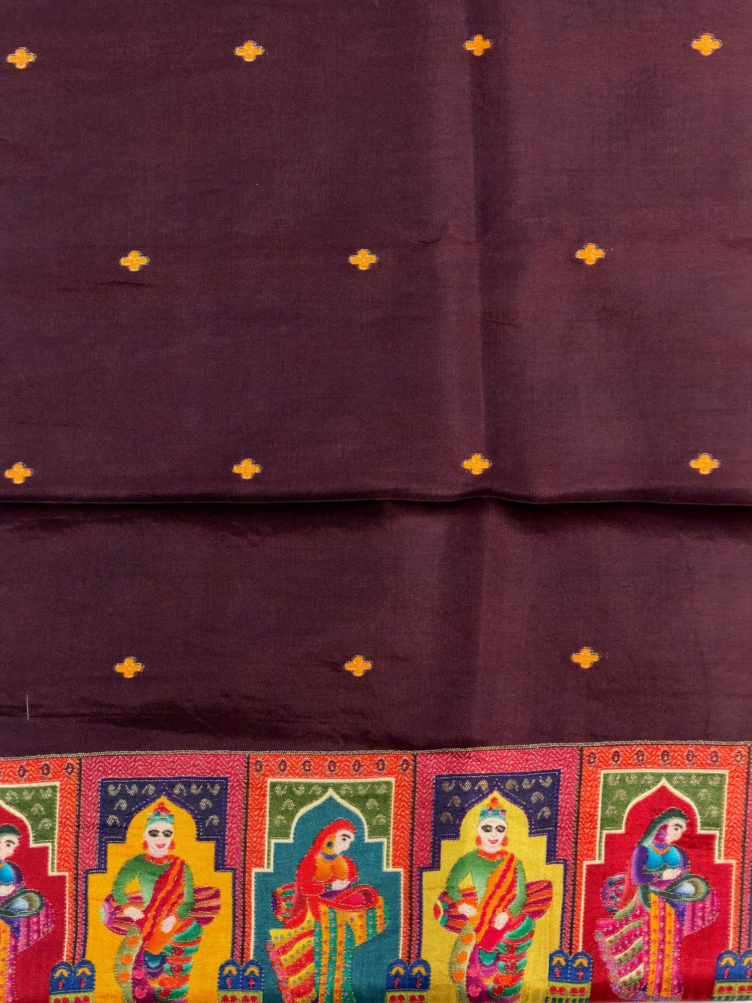 UTSAV BANARAS 475: Lavender Butter Silk Saree with Heritage Position Print &amp; Contrast Blouse