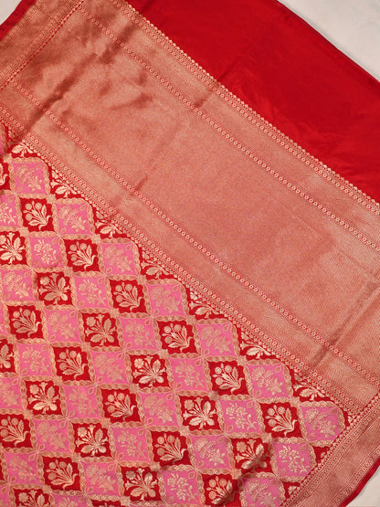 VIRASAT 427A: Silk Mark Certified Green Pure Handloom Silk Saree with Kadwa Zari Weaving