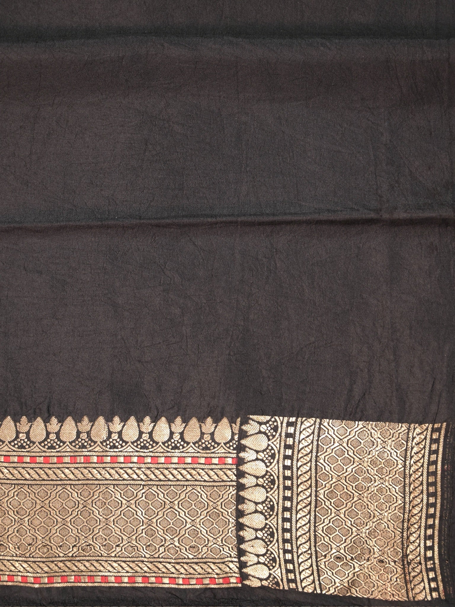 Founder Choice 060B: Black Pure Handloom Kadwa Silk Meenakari Parrot Saree &amp; Silk Mark